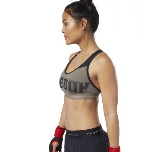 Reebok Combat x InFightStyle Medium-Impact Bh Damen - Grau - DE 604-KER